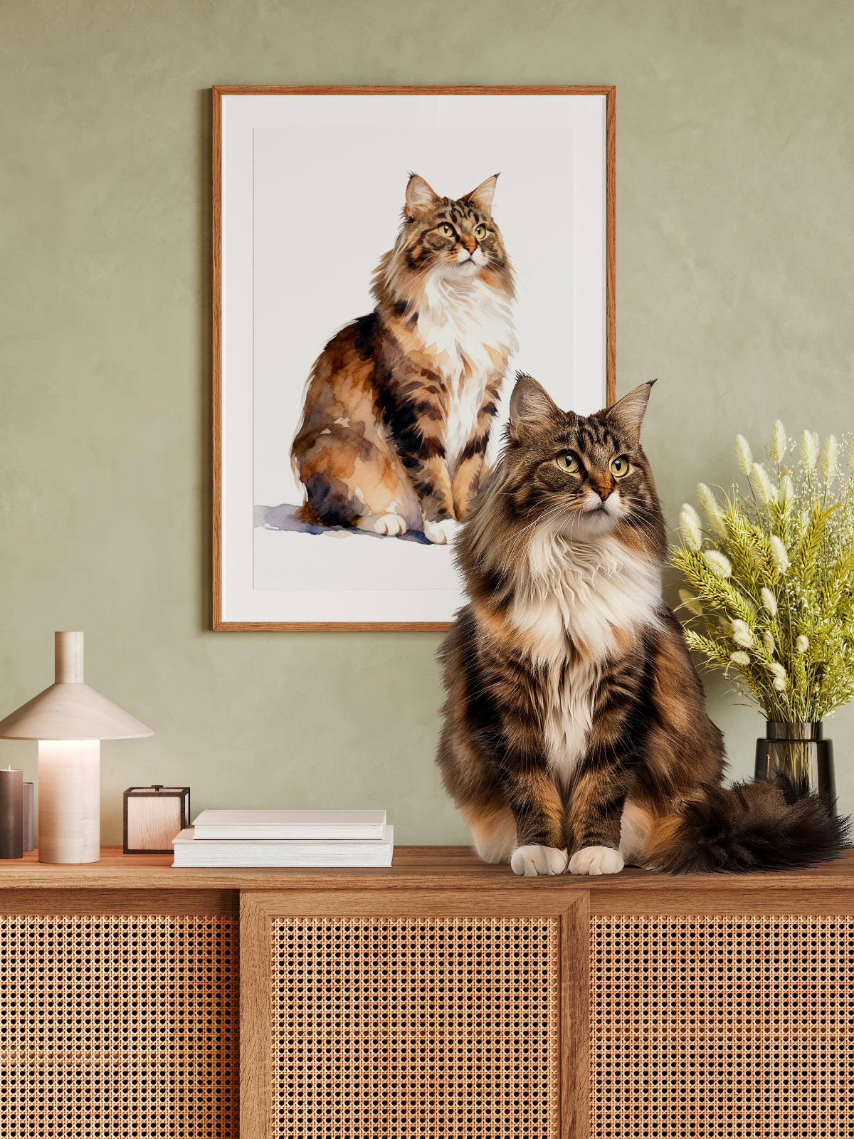 Watercolor Portrait Style Pet Portrait