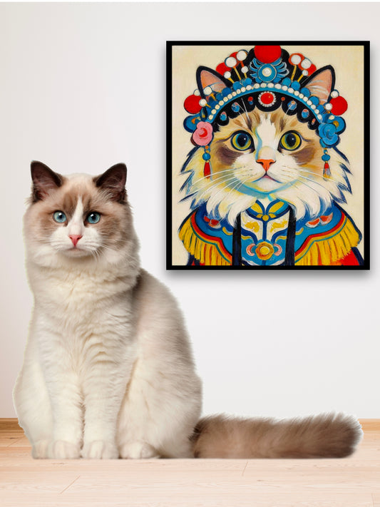 Chinese Opera Style Pet Portrait